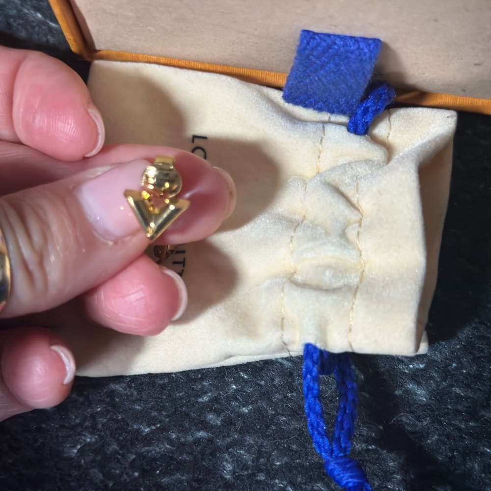 Louis Vuitton Clip On Gold Earrings